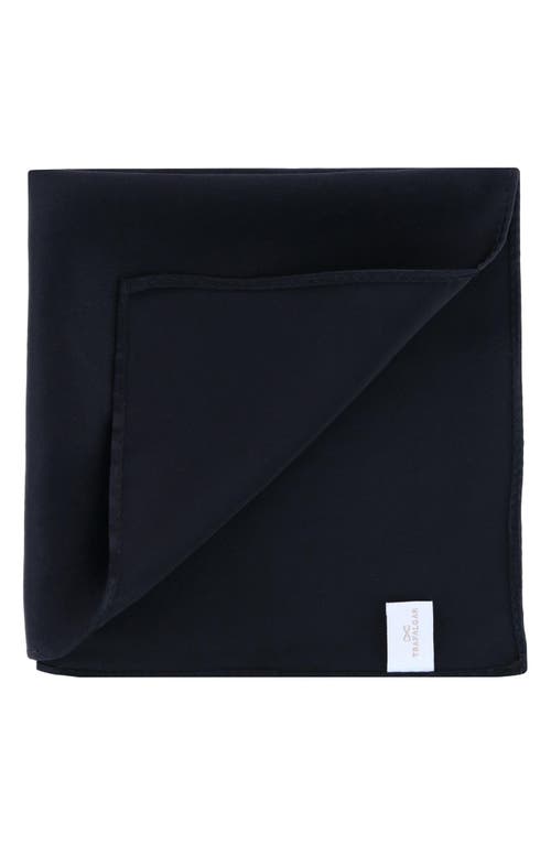 Trafalgar Sutton Solid Silk Pocket Square in Black 