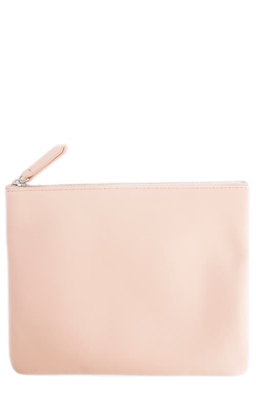 ROYCE New York Leather Travel Pouch in Light Pink at Nordstrom