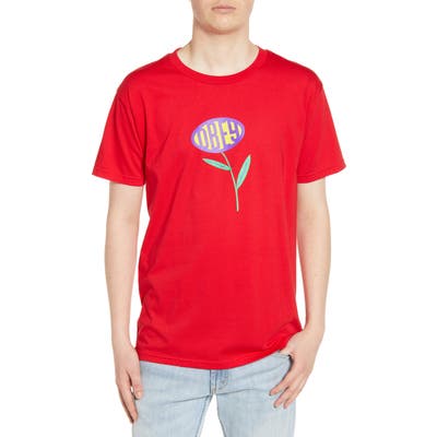 Obey Lily Graphic T-Shirt, Red