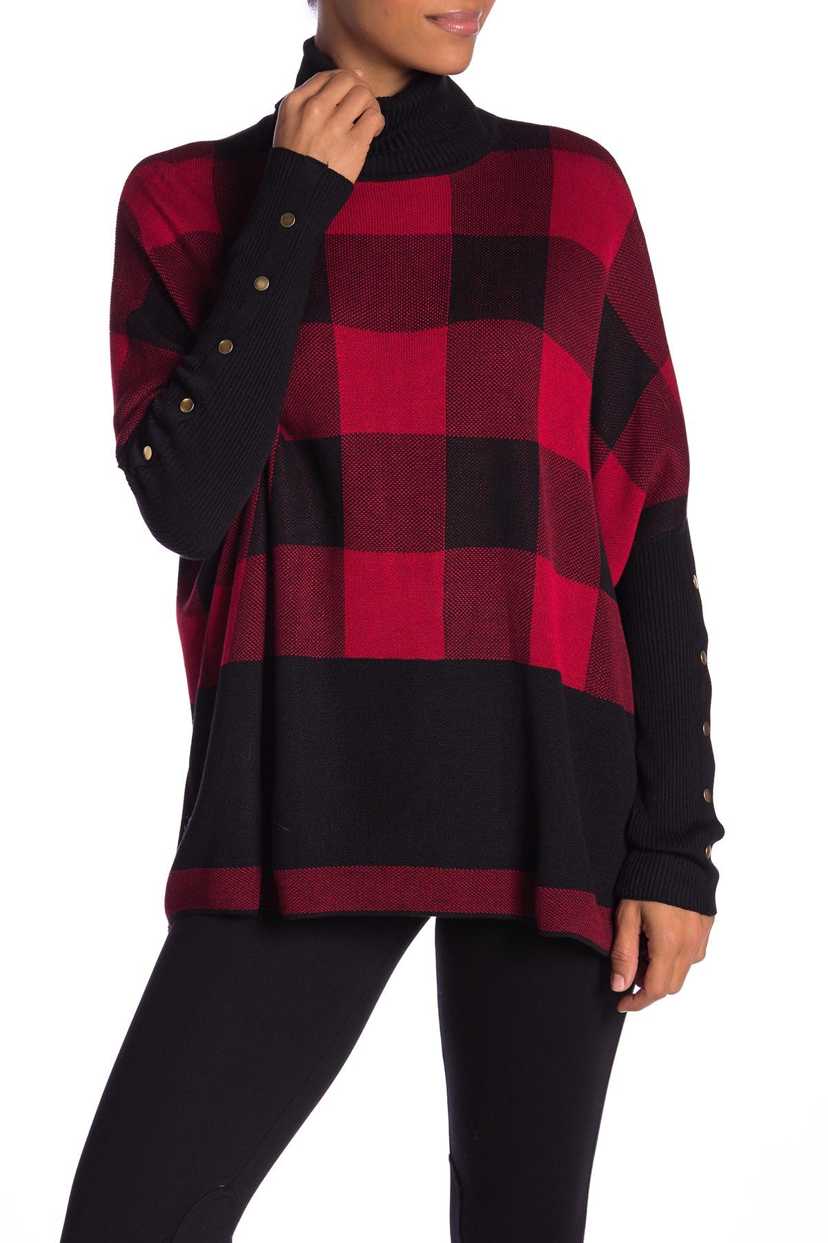 buffalo plaid turtleneck