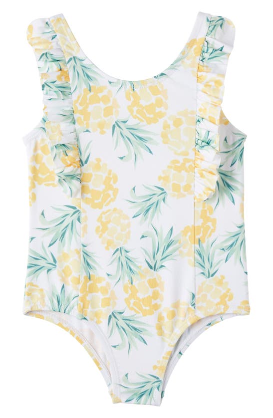 Shop Wippette Ruffle One-piece Swimsuit In Yellow