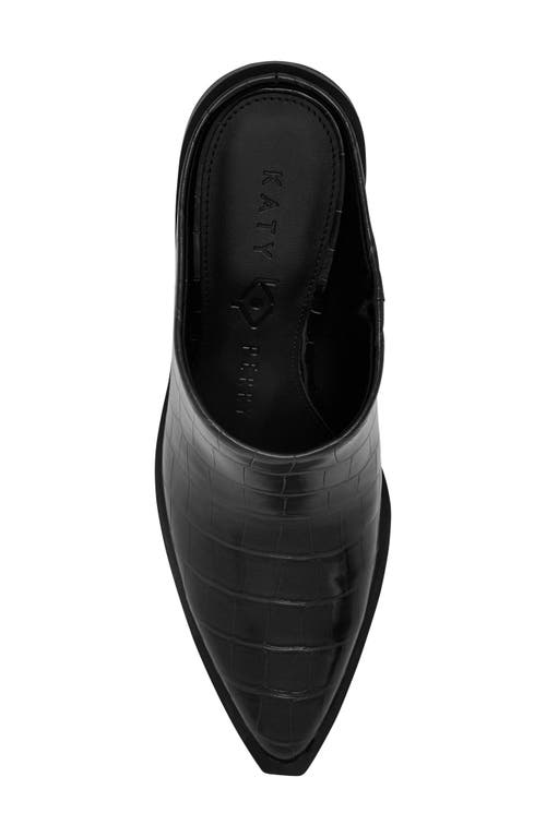 Shop Katy Perry Citygurl Croc Embossed Mule In Black