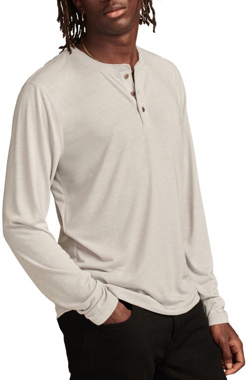 Shop Lucky Brand Long Sleeve Slub Jersey Henley In Heather Grey