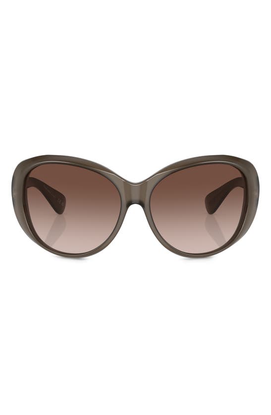Oliver Peoples Maridan 62mm Oversize Round Sunglasses In Taupe