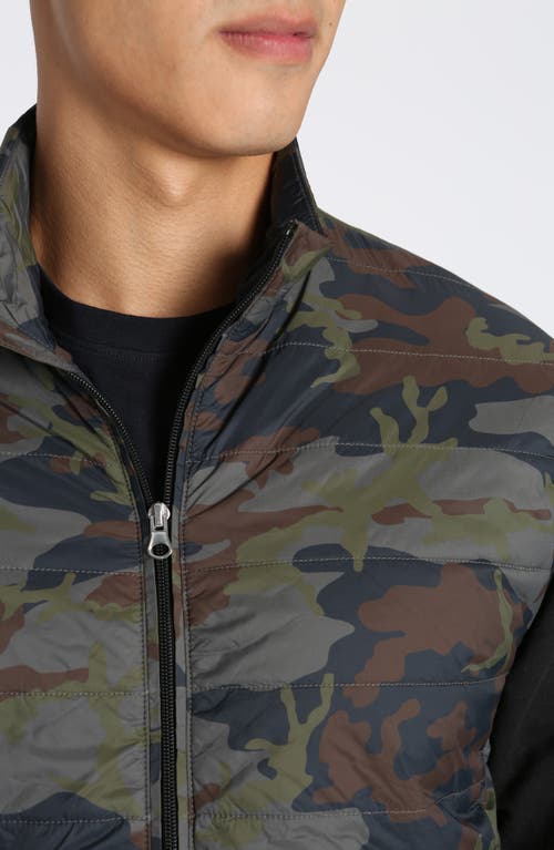 Jachs Hagan Camo Mixed Media Jacket In Camo Hagan
