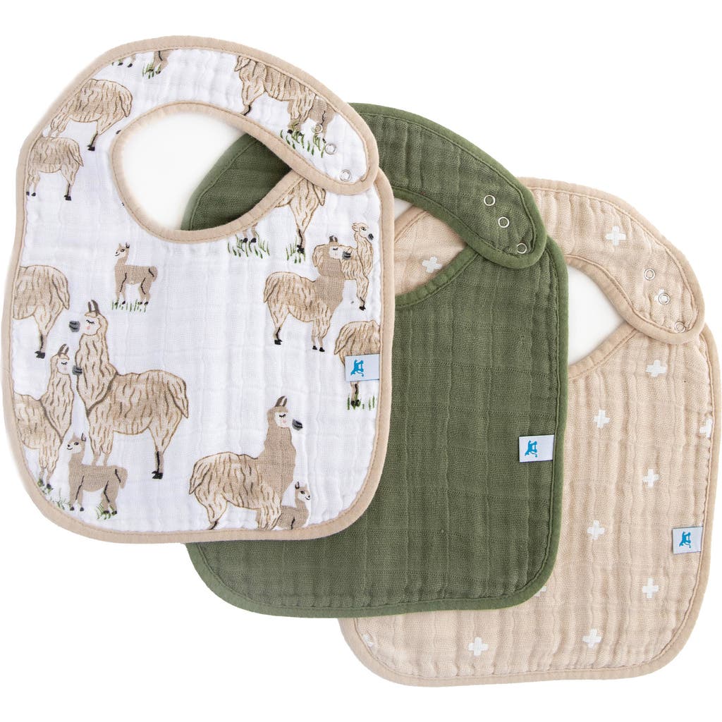 Shop Little Unicorn 3-pack Classic Cotton Muslin Bibs In Llama Llama