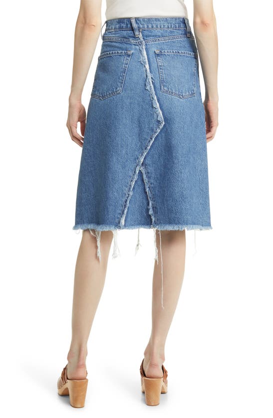 Shop Frame Deconstructed Denim Skirt In Mabel
