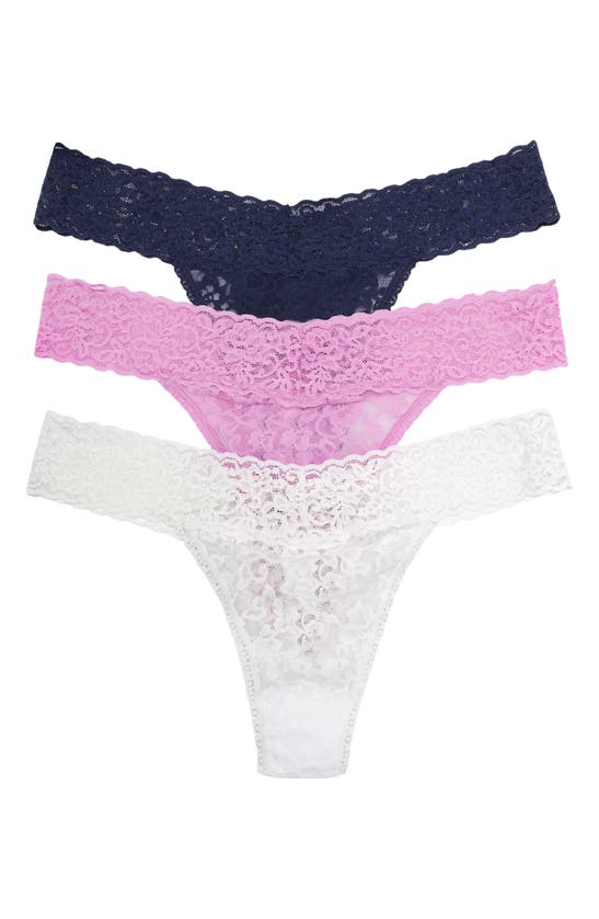 Bp. Legit Lace Thong In Navy Peacoat Multi