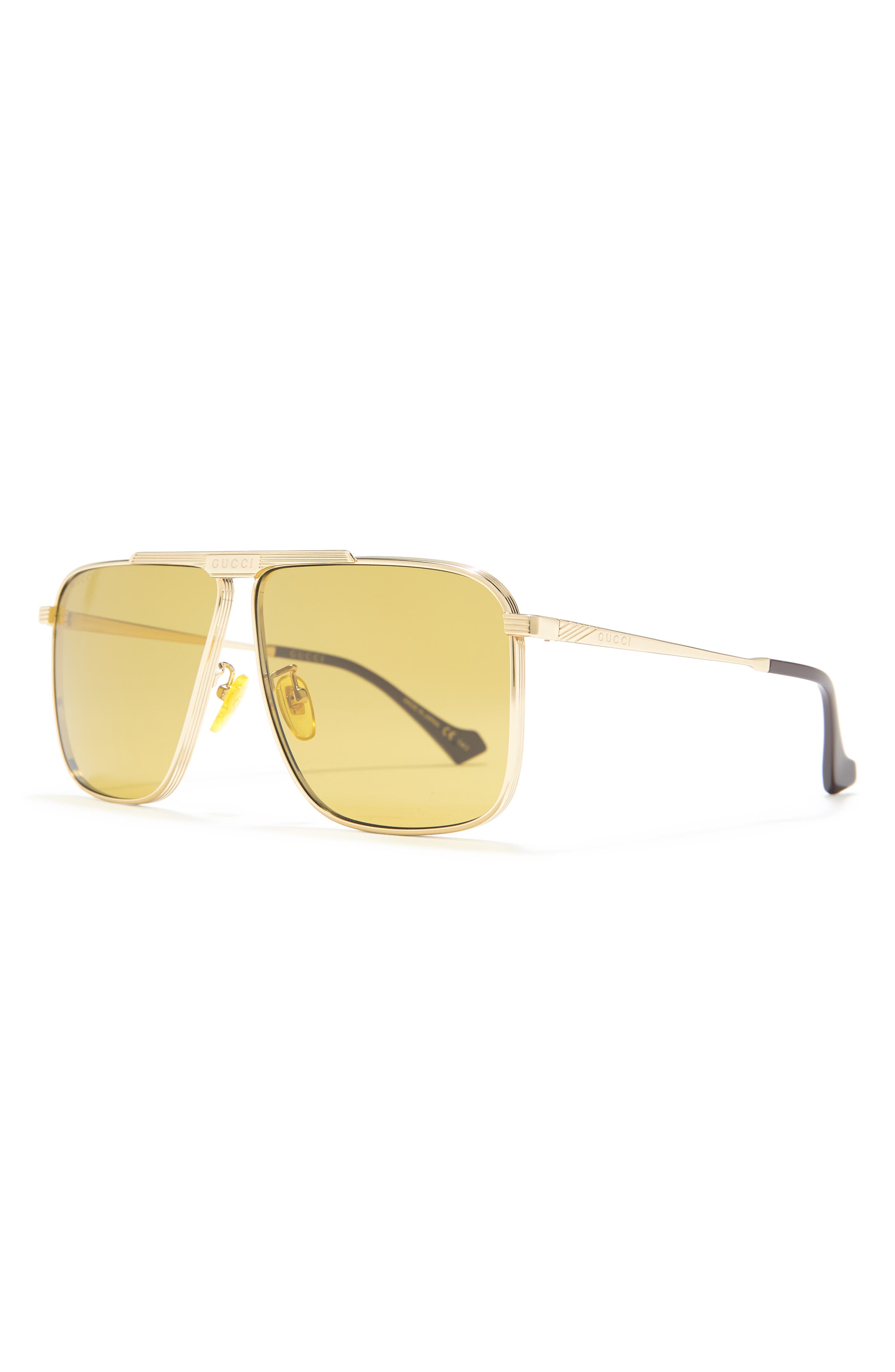 Gucci 63mm Aviator Sunglasses 