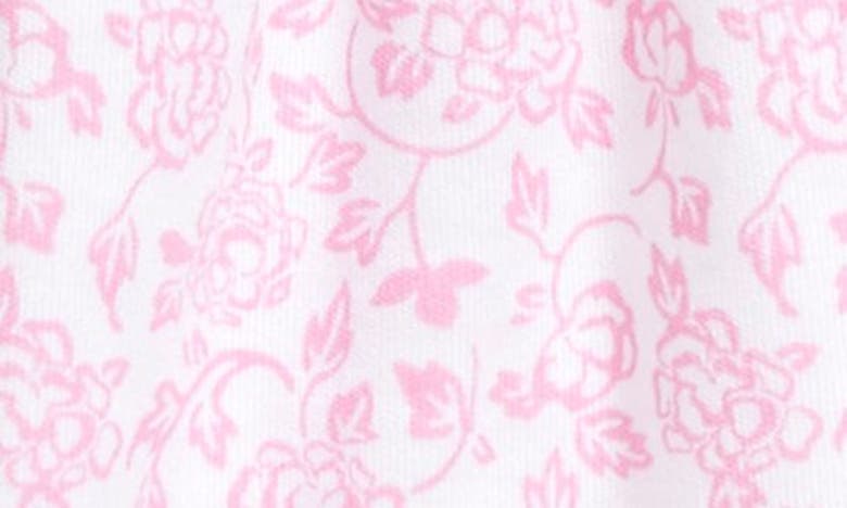 Shop Kissy Kissy Print Pima Cotton Bubble Romper In Pink