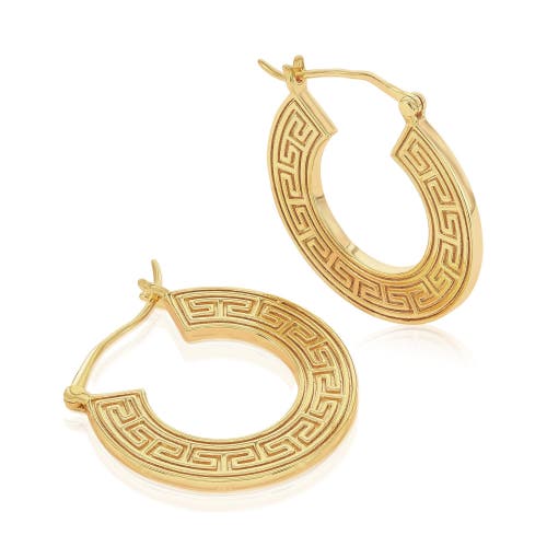 Donatello Gian Greek Designed Hoop Earrings In Gold