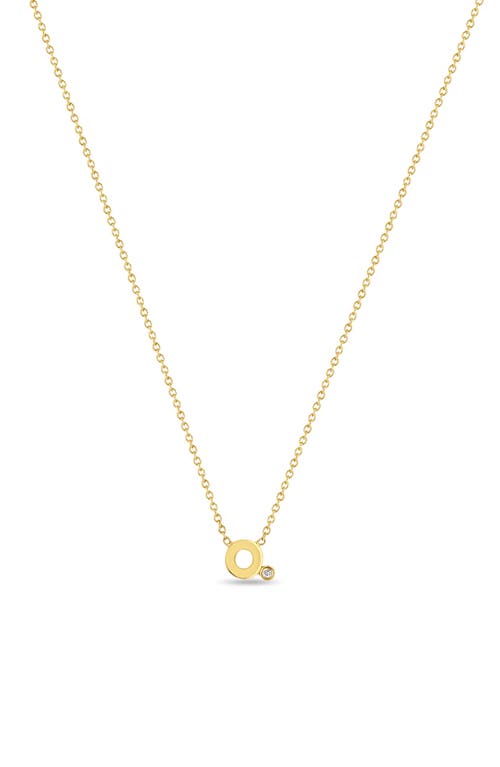Zoë Chicco Diamond & 14k Yellow Gold Initial Pendant Necklace In Yellow Gold