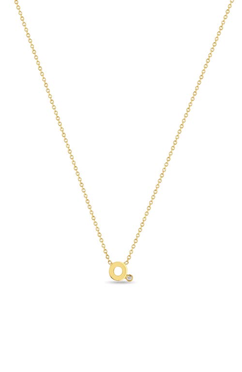 Shop Zoë Chicco Diamond Initial Pendant Necklace In Yellow Gold