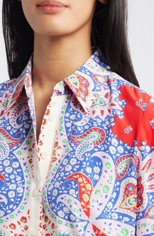 Shop Boden Sienna Print Button-up Shirt In Rubicondo, Ornate Paisley