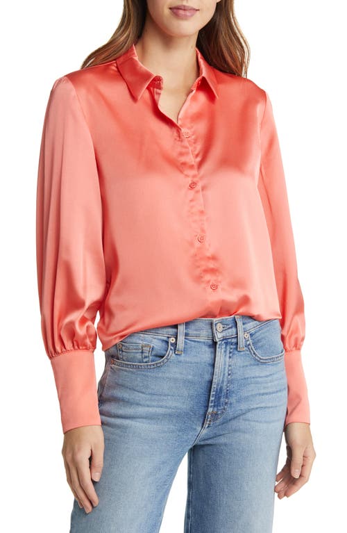 halogen(r) Solid Button-Up Shirt in Porcelain Rose