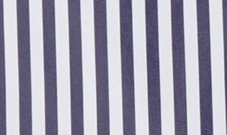 Shop Sacai High-low Poplin Camisole Shirt In Navy Stripe