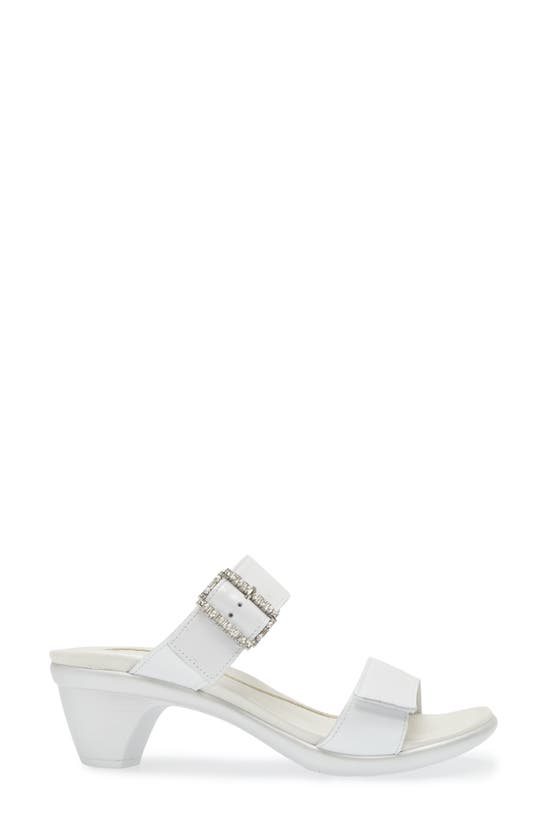 Shop Naot Recent Slide Sandal In White Pearl Leather