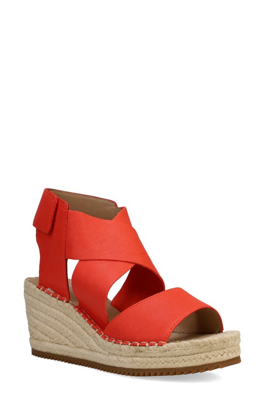 Eileen Fisher 'willow' Espadrille Wedge Sandal In Red Poppy | ModeSens