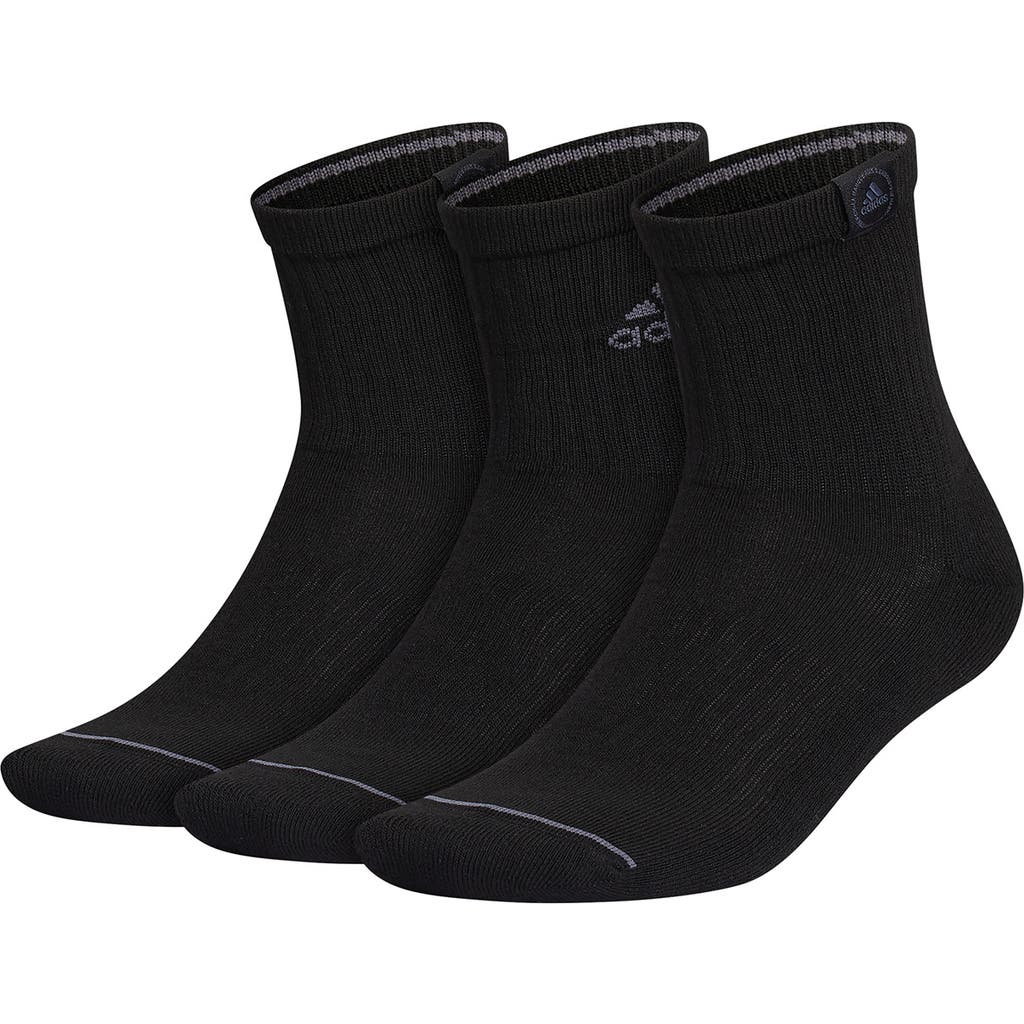 Adidas Originals Adidas 3-pack Athletic High Quarter Socks In Black