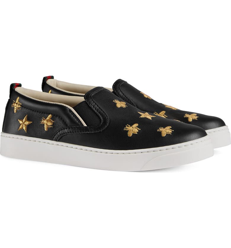 Gucci Dublin Bees and Stars Slip-On Sneaker (Toddler, Little Kid & Big ...
