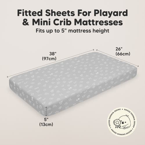 Keababies Soothe Fitted Mini Crib Sheet In Abc Land