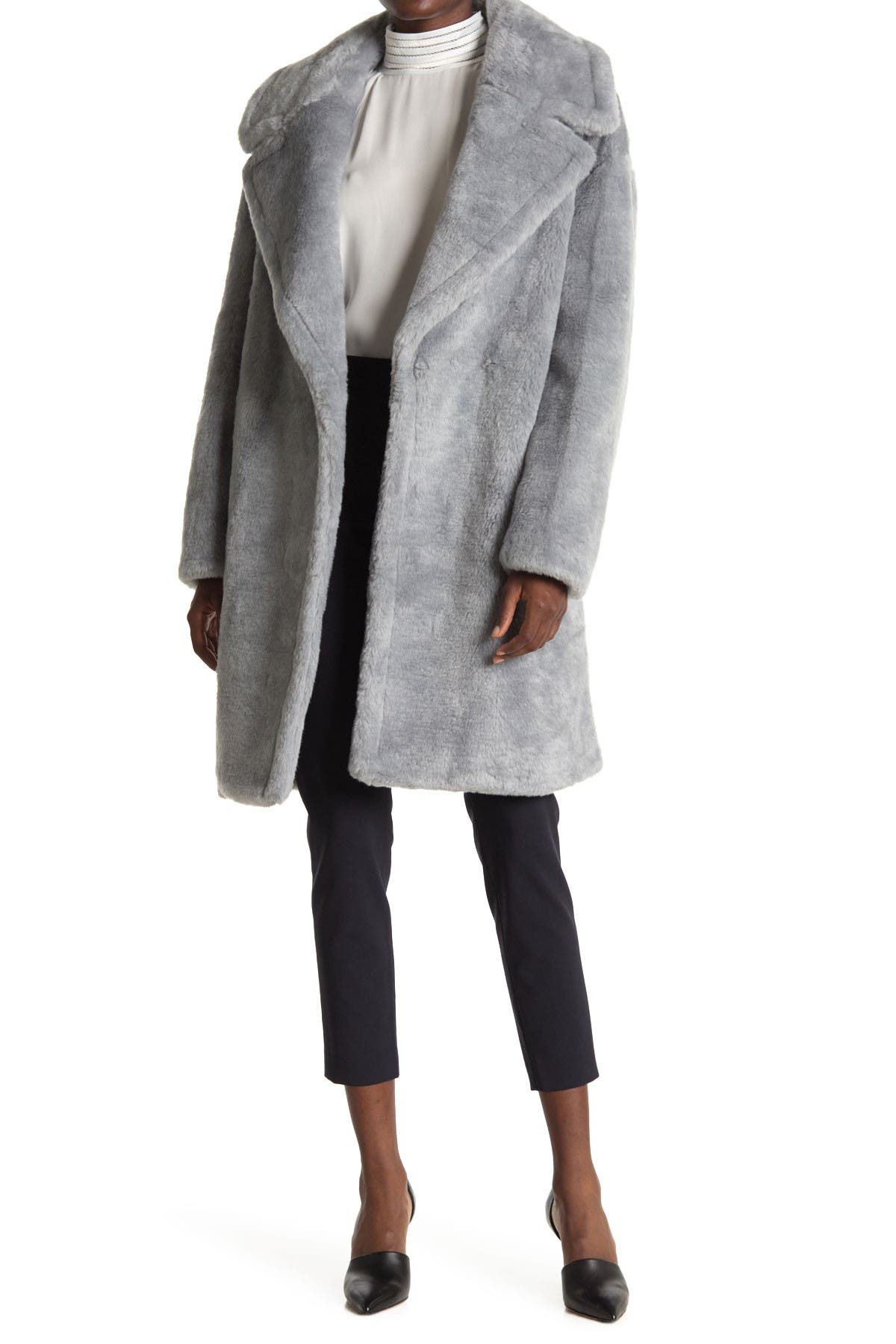 Donna Karan | Faux Fur Teddy Coat 
