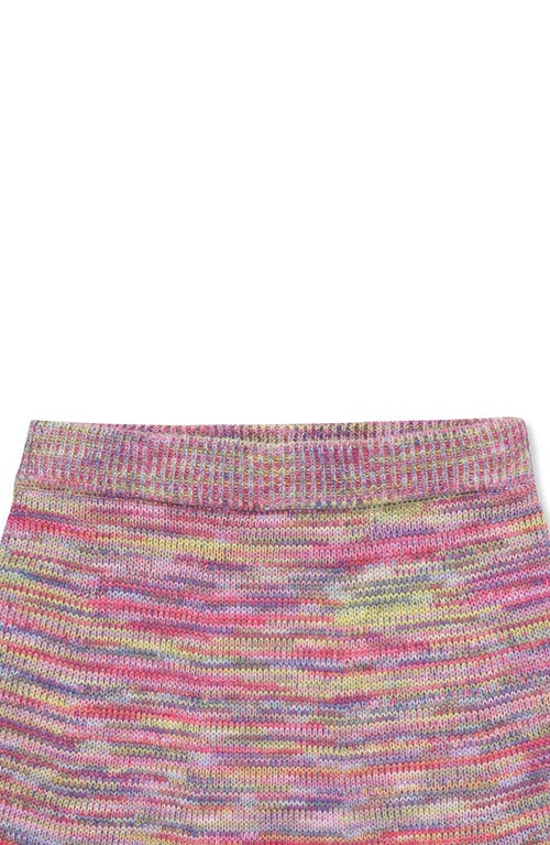 Shop Peek Aren't You Curious Kids' Space Dye Sleeveless Sweater & Skirt Set In Pastel Pink Multi