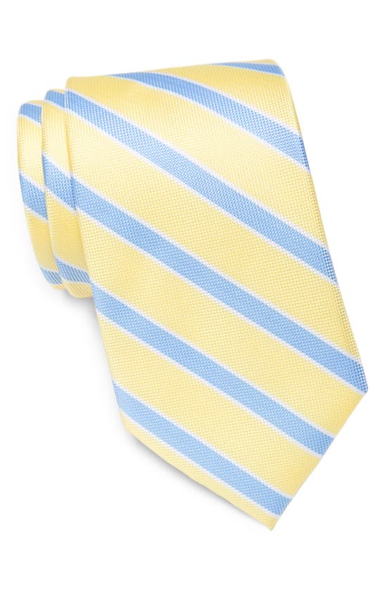 Tommy Hilfiger Oxford Stripe Tie In Yellow