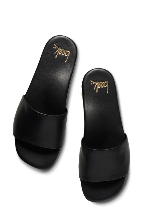 Shop Beek Honeybird Square Toe Slide Sandal In Black/black