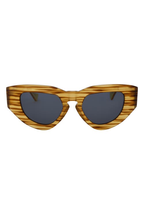 50mm Cat Eye Sunglasses in Tortoise/Blue