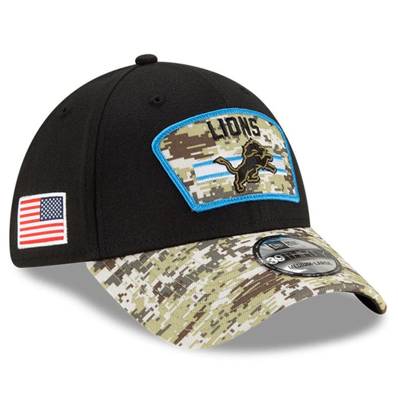 New Era Men's Blackcamouflage Detroit Lions 2021 Salute To Service