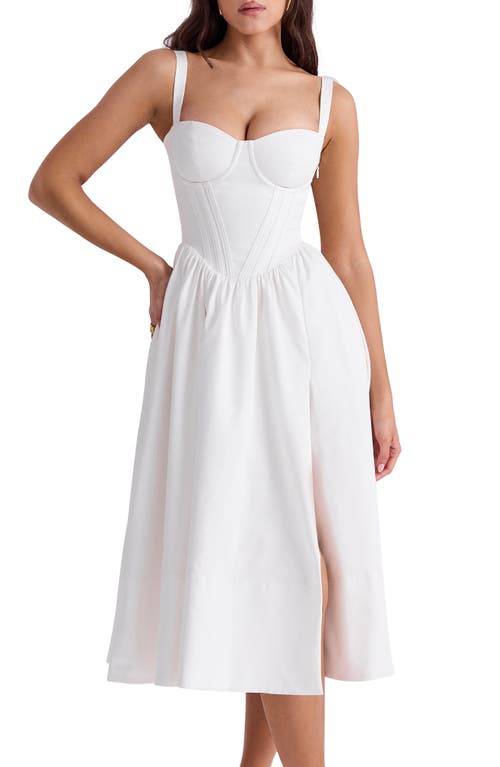 Shop House Of Cb Kelly Corset Midi Sundress In White