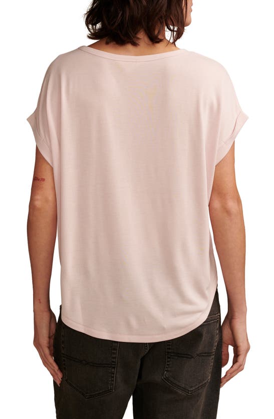 Shop Lucky Brand Sandwash Dolman T-shirt In Shell Pink