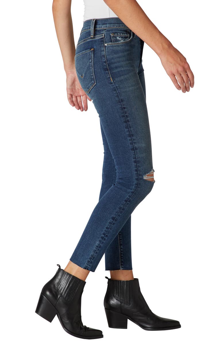 Hudson Jeans Nico Ripped Mid Rise Ankle Skinny Jeans, Alternate, color, 