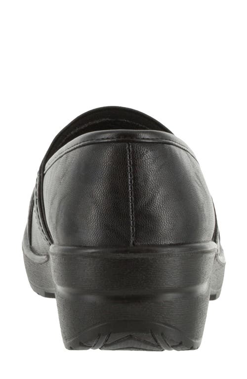 Easy Street Origin Embossed Comfort Slip-on Clog In Black Lamy/black