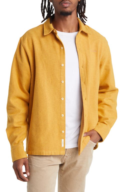 FORET Slow Organic Cotton Button-Up Shirt in Curry