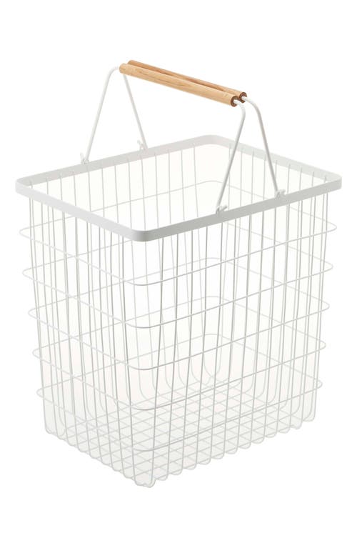 Yamazaki Tosca Laundry Basket in White Large