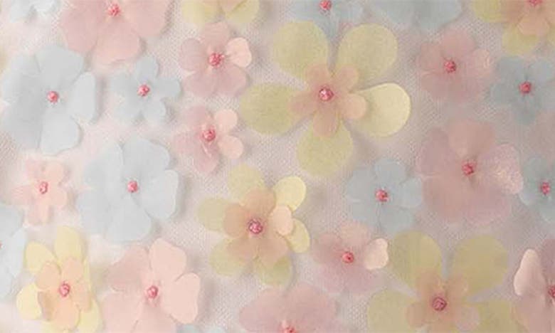 Shop Rachel Riley Kids' Flutter Flower Fit & Flare Dress In Pink Multi