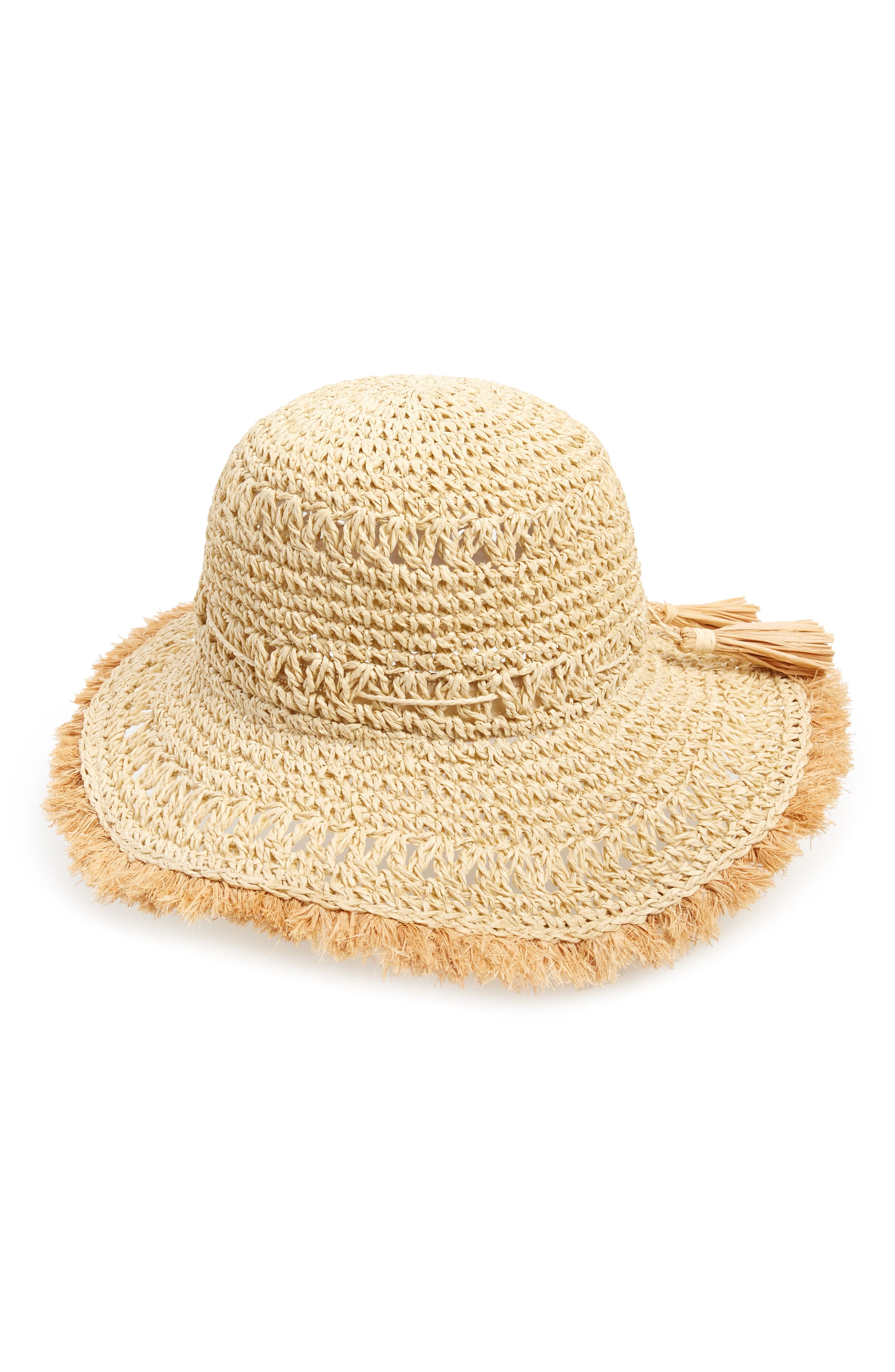 BP. Stripe Woven Straw Bucket Hat Nordstrom
