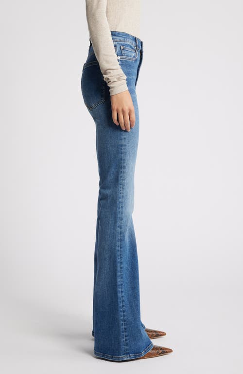 Shop Frame Le High Flare Jeans In Mermaid