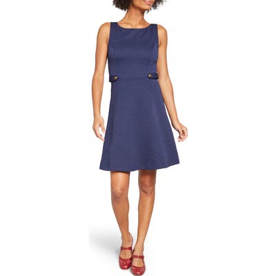Plus Size Modcloth Sixties Signature Sleeveless A-Line Dress, Blue