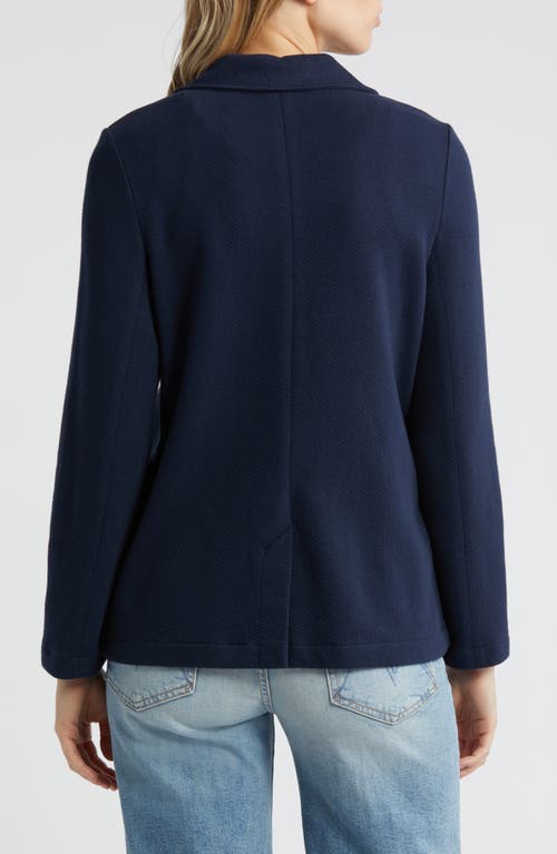 Shop Caslonr Caslon(r) Relaxed Knit Blazer In Navy Blazer