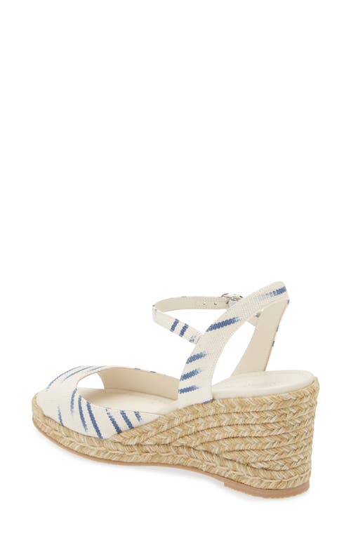 Shop Stuart Weitzman Tia Espadrille Wedge Sandal In Natural/indigo