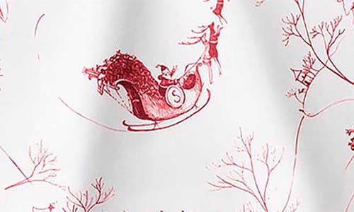 Shop Juliska Country Estate Winter Frolic Set Of 4 Napkins In Ruby