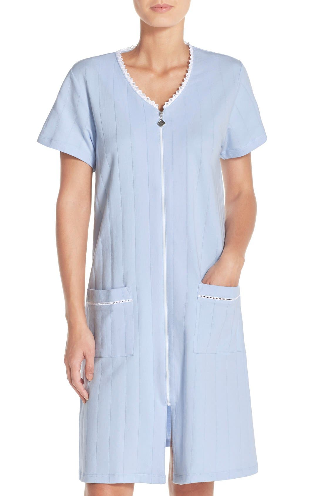 Eileen West Front Zip Cotton Terry Robe Nordstrom
