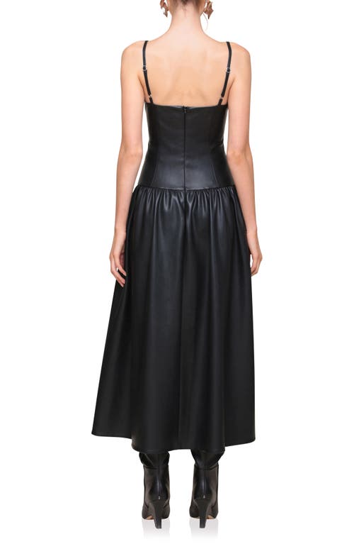 Shop Avec Les Filles Faux-ever Leather™ Midi Dress In Black