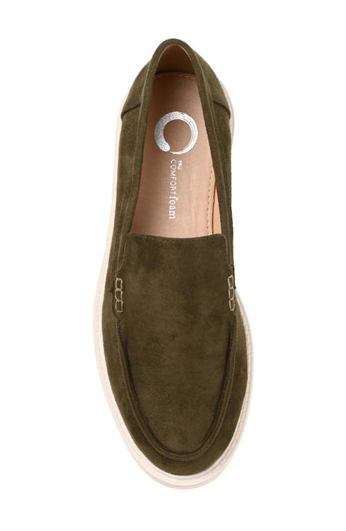 Shop Journee Collection Ericka Lug Sole Platform Loafer In Olive