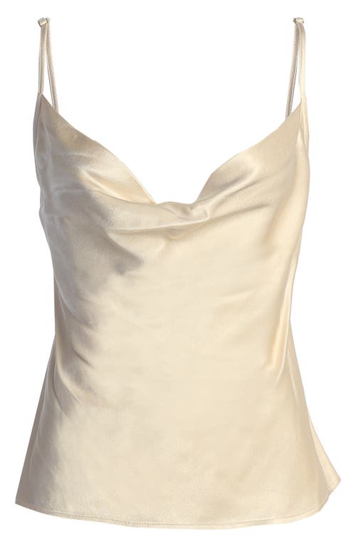JLUXLABEL Amour Cowl Neck Satin Camisole Beige at Nordstrom,