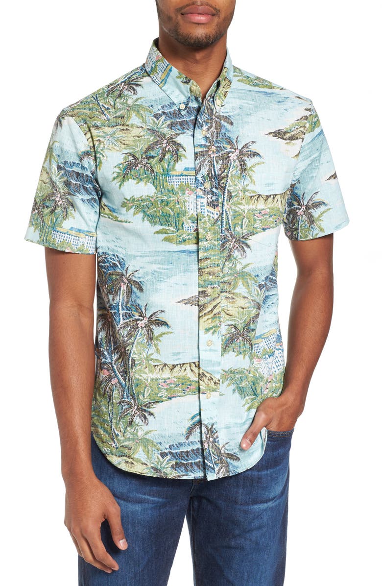 Reyn Spooner Diamond Head Classic Fit Print Sport Shirt | Nordstrom