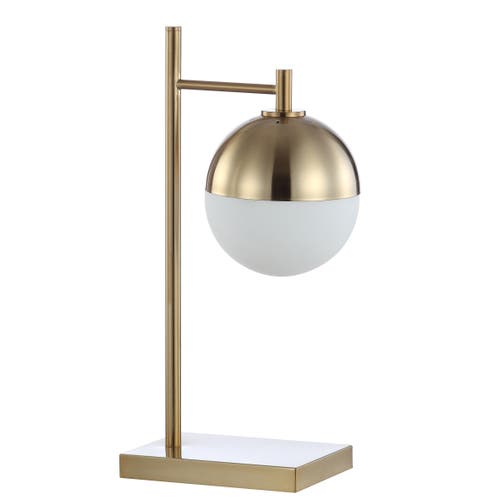 Jonathan Y Marcel Iron/glass Art Deco Mid-century Globe Led Table Lamp In Brass Gold